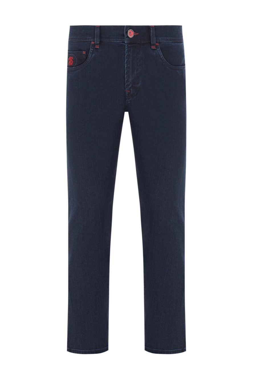 Scissor Scriptor джинси синього кольору з червоною вишивкою на кишені 190112 - фото 1