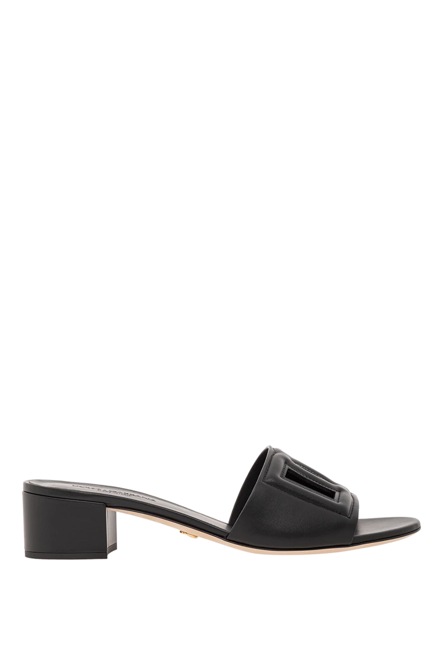 Dolce & Gabbana шлепанцы bianca из телячьей кожи с логотипом dg 190127 - фото 1