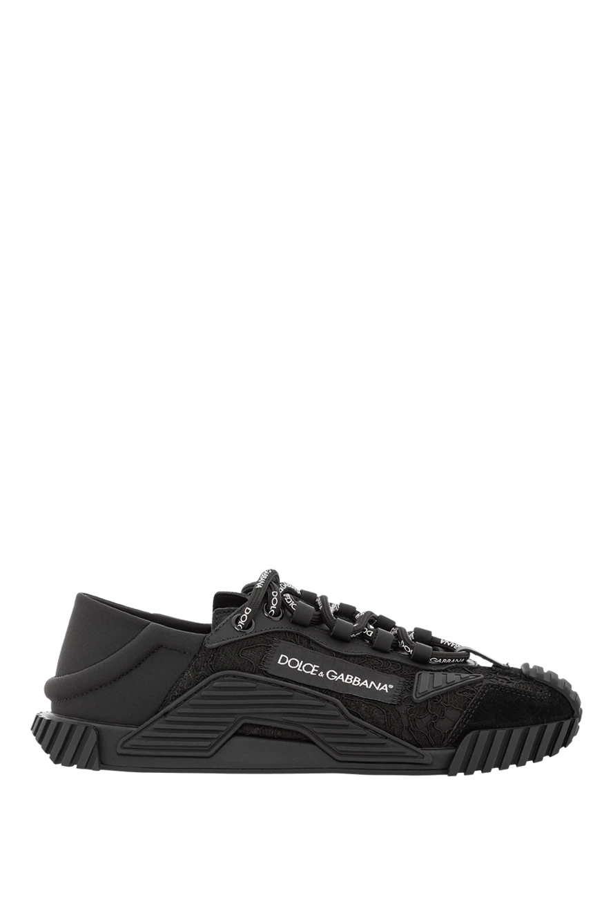 Dolce & Gabbana сникеры-слипоны ns1 из комбинированных материалов черные женские 190138 - фото 1