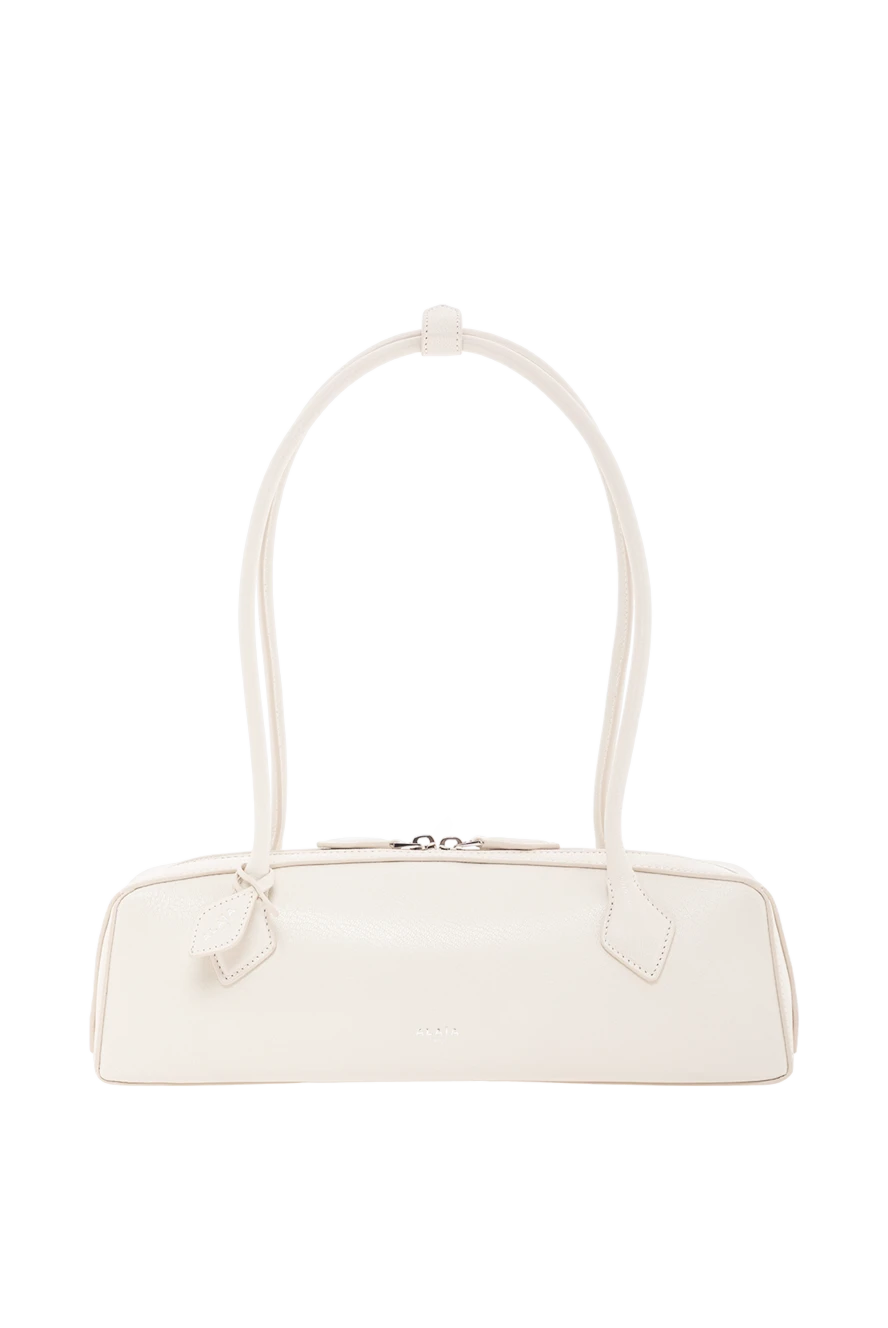 Alaia маленька сумка через плече le teckel із козячої шкіри жіноча біла 190162 - фото 1