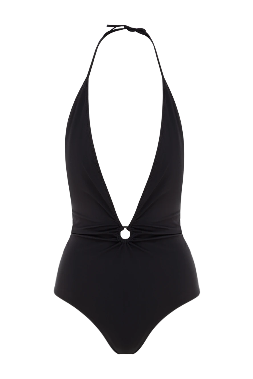 Alex Riviere елегантний цільний купальник з v-подібним вирізом та оздобленням у вигляді кільця спереду 190175 - фото 1