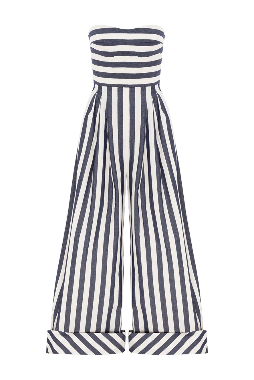 Fleur de Paris комбинезон женский в полоску без бретелей хлопковый 190203 - фото 1