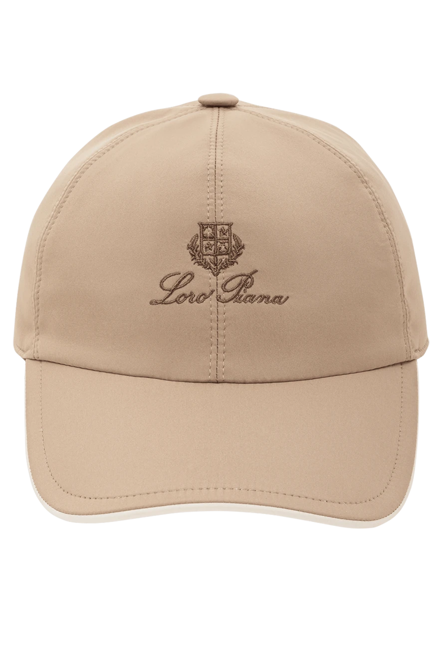 Loro Piana beige 6-piece microfiber wind baseball cap 190229 - photo 1
