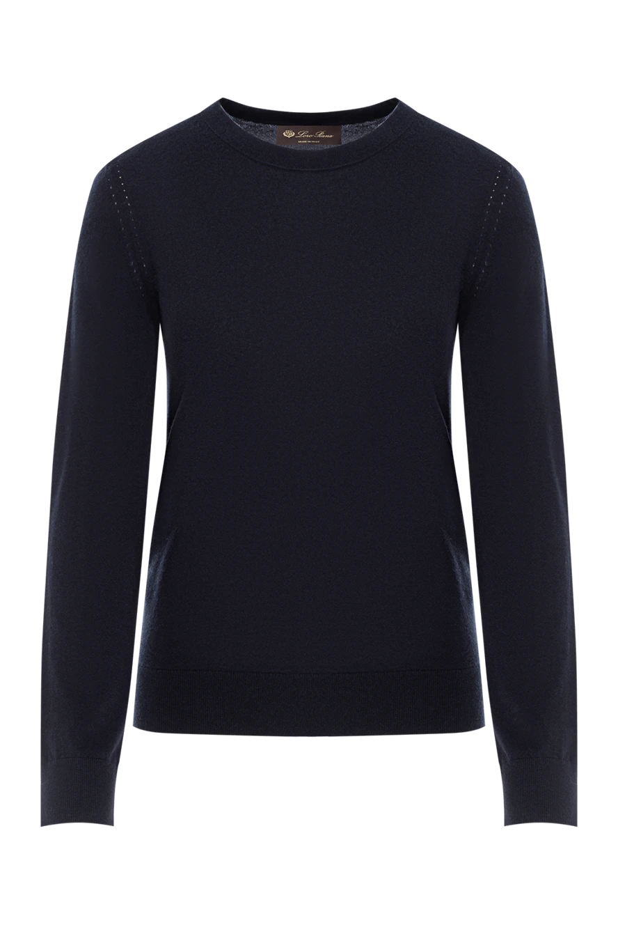 Loro Piana blue piuma crew neck jumper in the finest and softest cashmere 190236 - photo 1