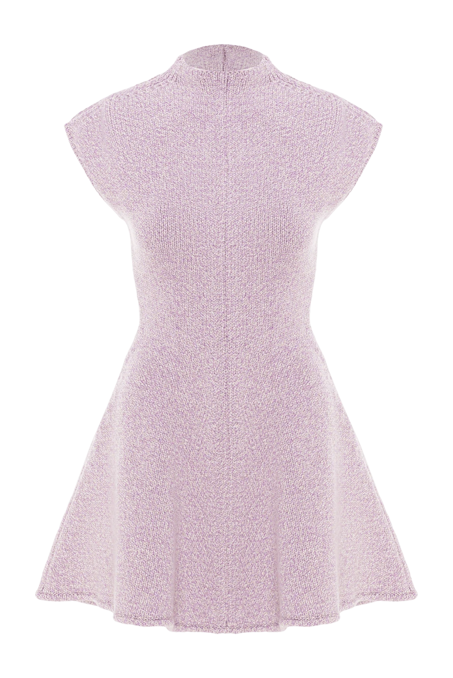 Magda Butrym purple cashmere dress with short sleeves and flared skirt 190247 - photo 1