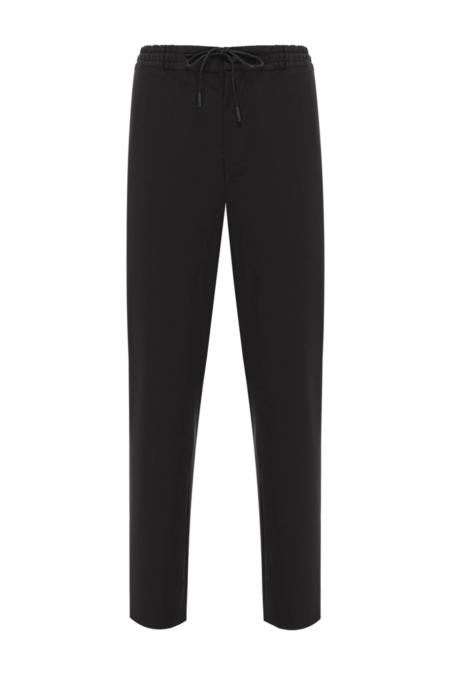PT01 (Pantaloni Torino) men's trousers black plain with drawstring at the waist 190372 - photo 1