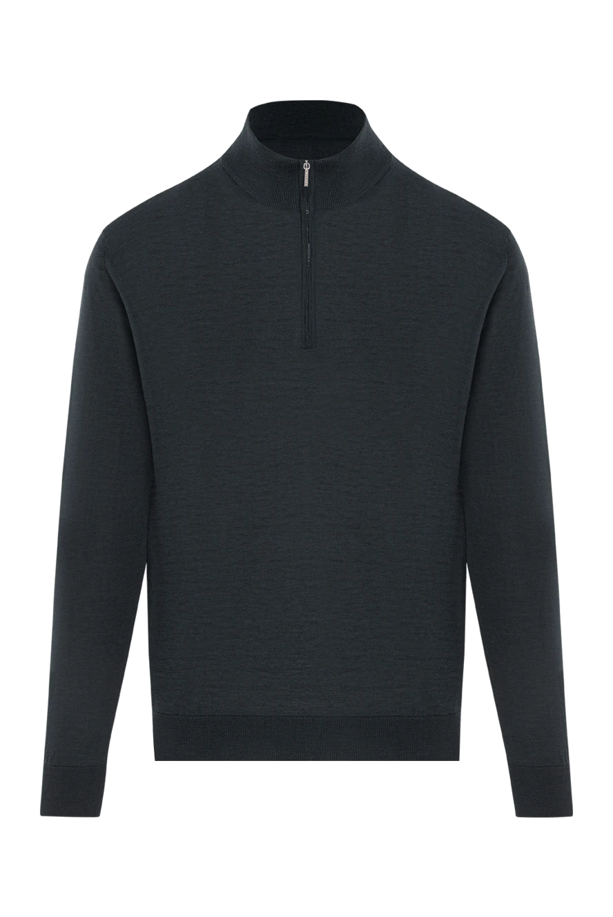 Cesare di Napoli мужской шерстяной джемпер тройер с молнией и воротником-стойкой 190387 - фото 1