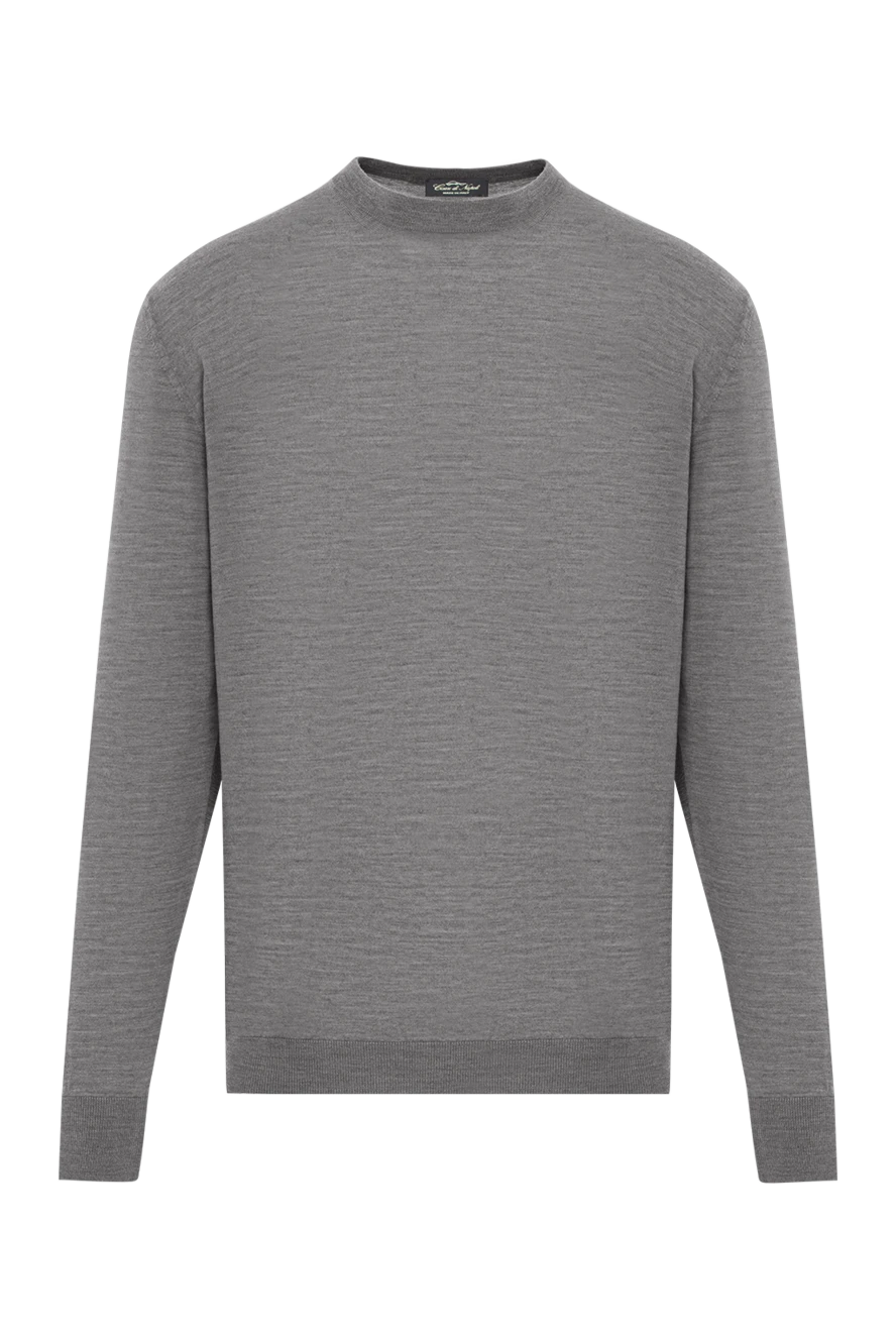 Cesare di Napoli gray natural wool jumper for office and leisure 190426 - photo 1