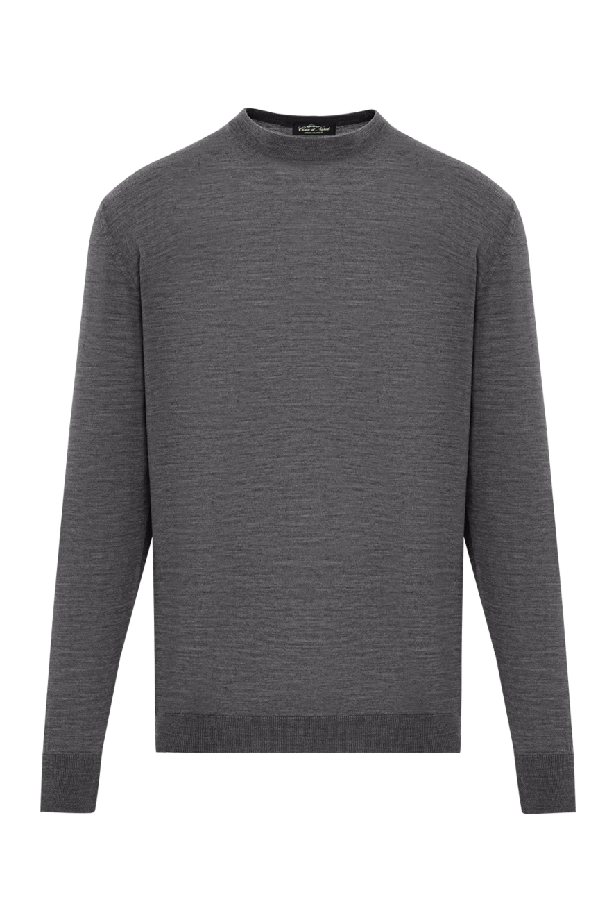 Cesare di Napoli джемпер з тонкої вовни в сірому відтінку 190429 - фото 1