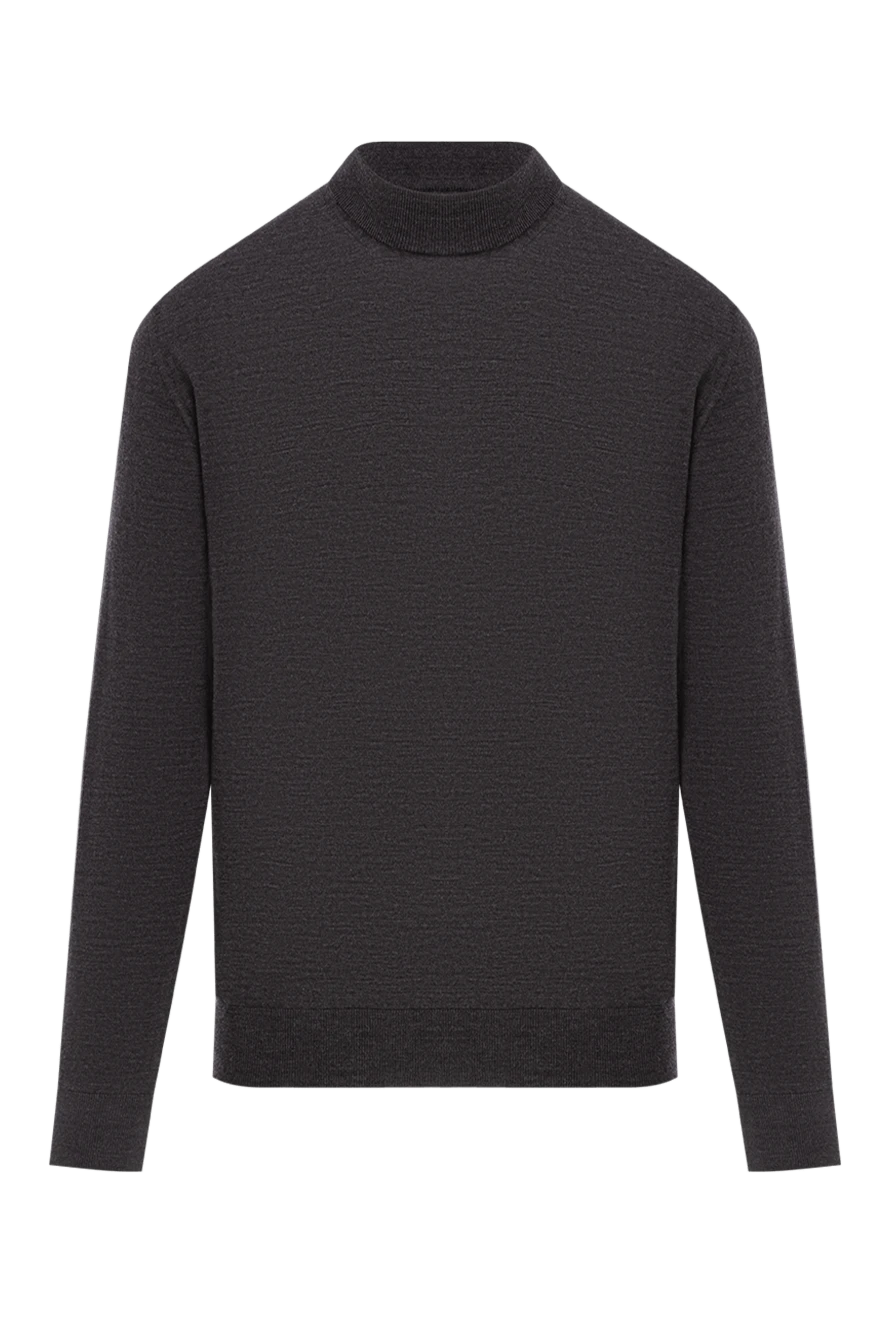 Cesare di Napoli dark grey textured knit wool jumper 190465 - photo 1