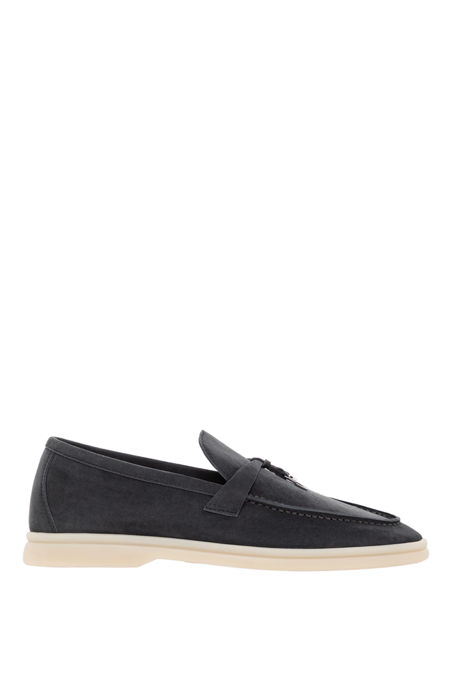 Loro Piana прогулянкові лофери summer charms із замші жіночі сині 190485 - фото 1