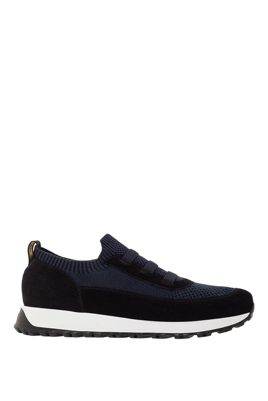 Doucal`s men's sneakers with suede inserts and textile upper 190537 - photo 1