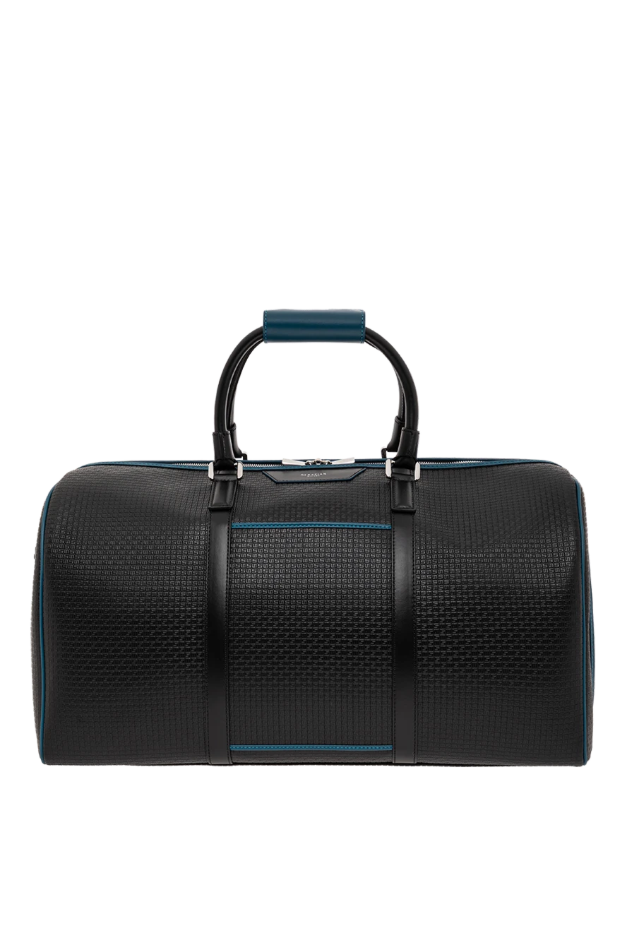 Serapian spacious bag made of black stepan coated canvas and eclipse black leather 190576 - photo 1