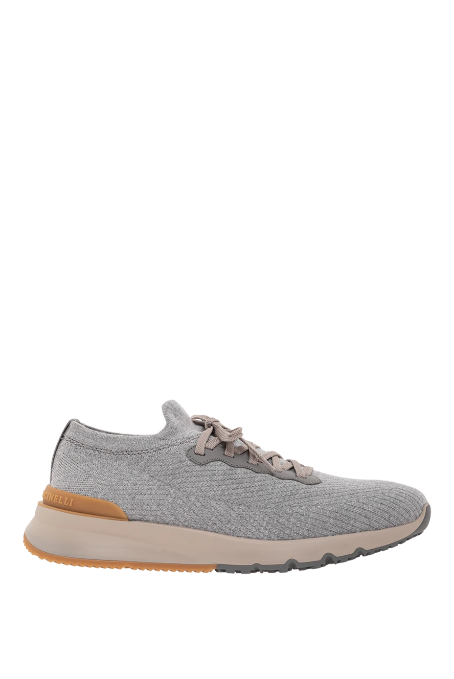 Brunello Cucinelli sneakers made of wool jersey and semi-gloss calfskin with a warm lining 190581 - photo 1