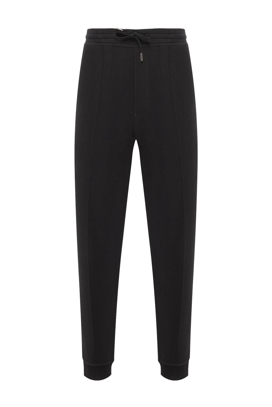 Brunello Cucinelli чорні трикотажні штани з м'якою фактурою та куліскою 190590 - фото 1