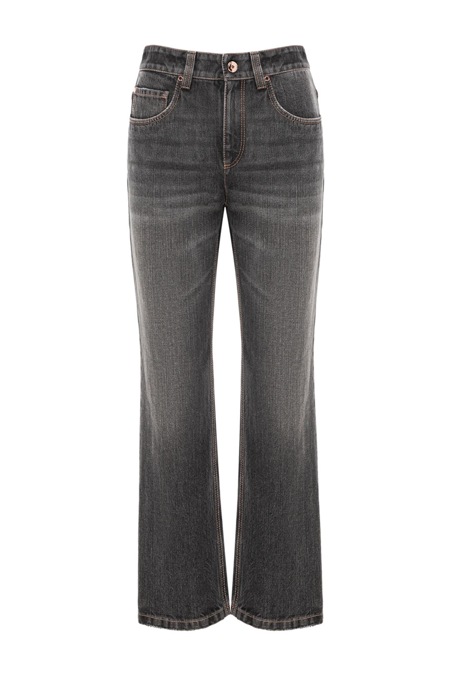 Brunello Cucinelli джинси retro з п'ятьма кишенями з деніму з ланцюжком моніль 190600 - фото 1