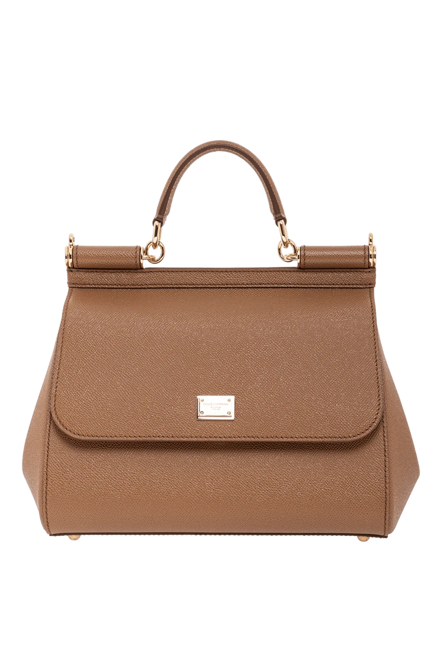 Dolce & Gabbana велика сумка sicily з короткою ручкою зі шкіри з тисненням dauphine 190646 - фото 1