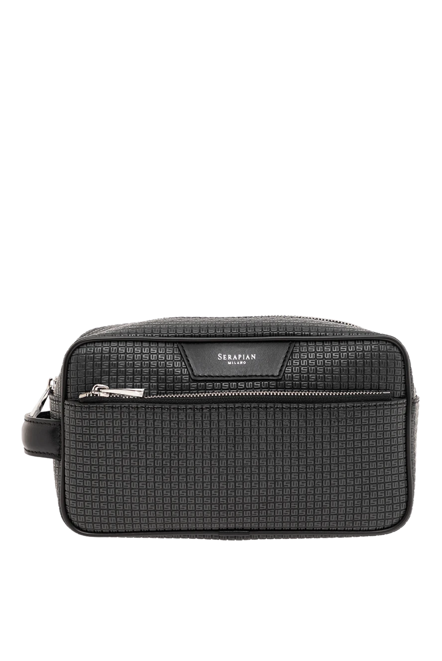 Serapian evoluzione blue leather vanity bag with multiple zip compartments 190658 - photo 1