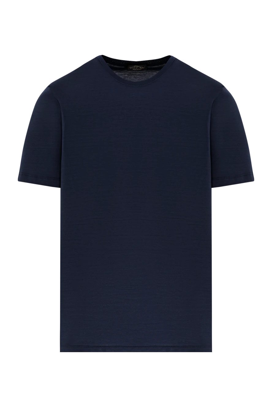 Cesare di Napoli men's plain dark blue basic cut t-shirt 190755 - photo 1