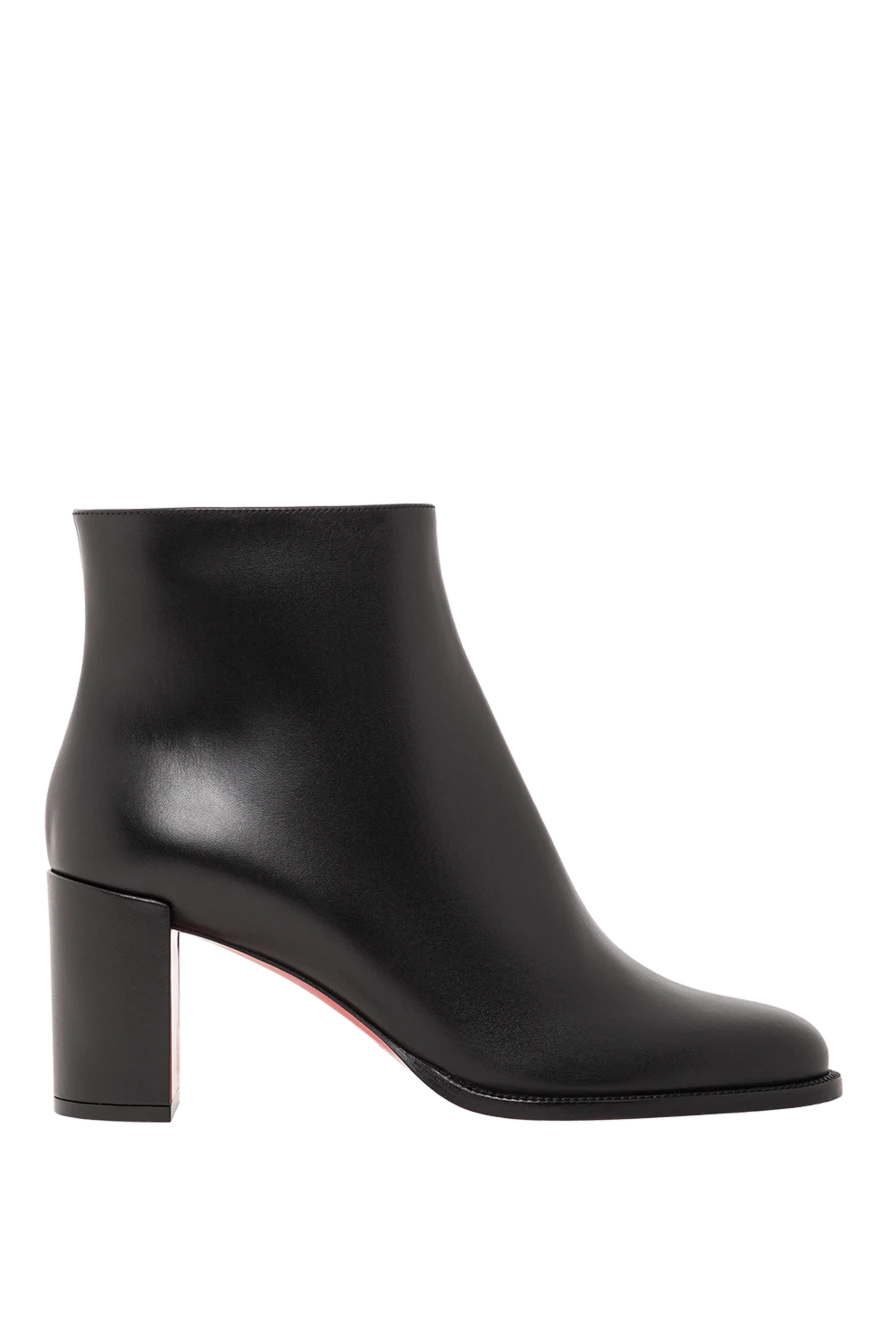 Christian Louboutin adoxa 70 women's ankle boots in black calfskin with a red accent 190867 - photo 1