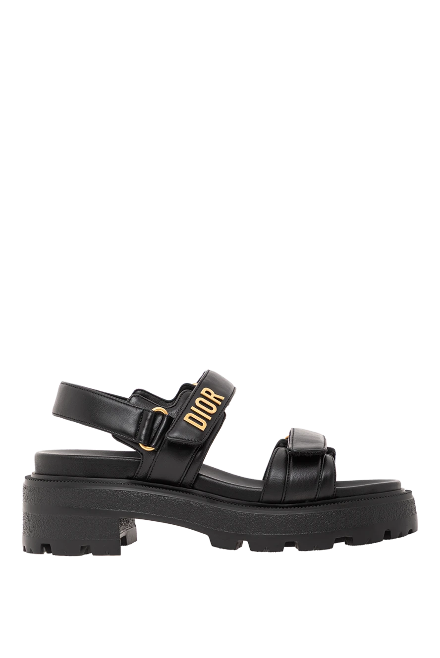Dior сандалії з м'якої шкіри з широкими ремінцями та платформою 190938 - фото 1