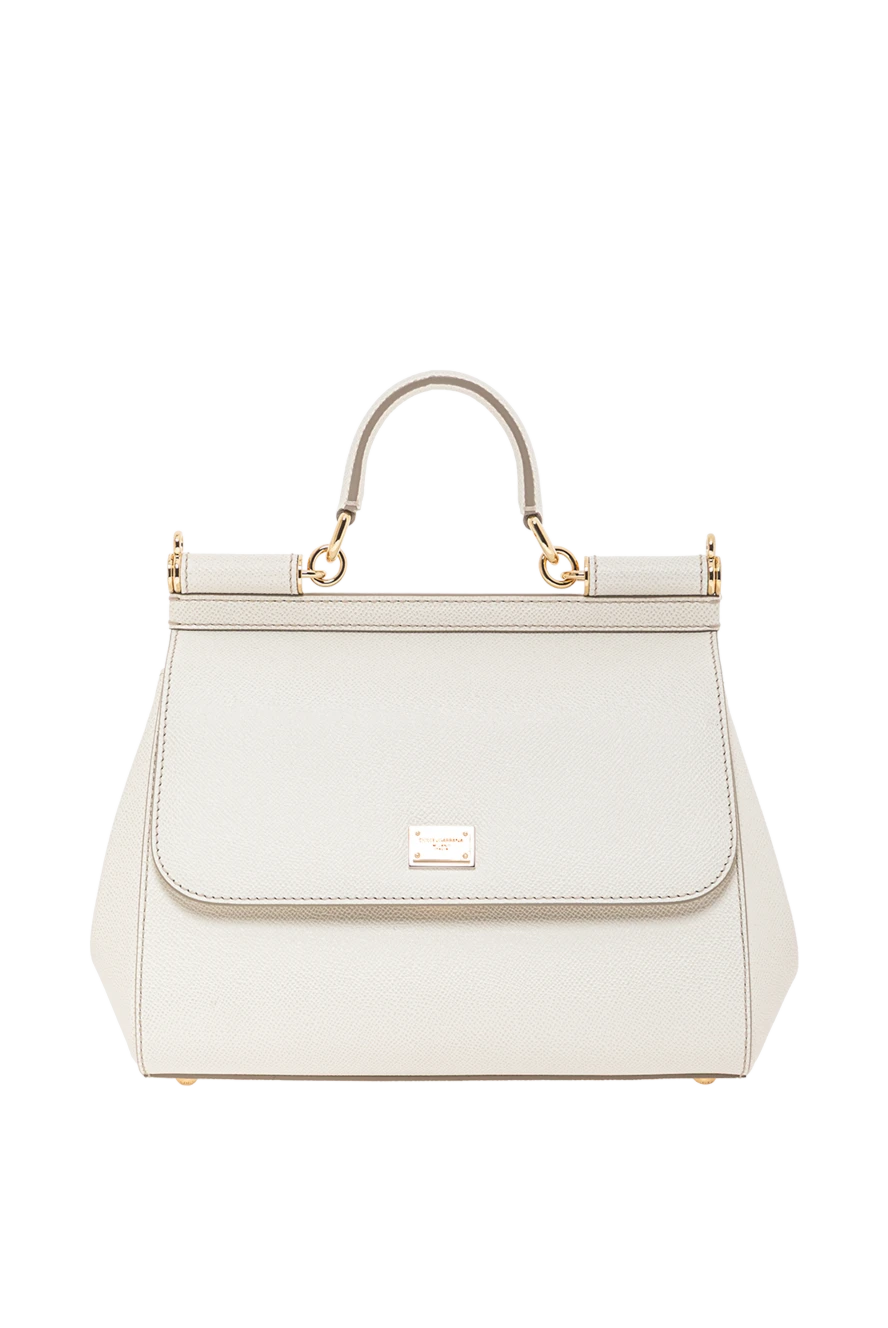 Dolce & Gabbana large sicily bag with short handles in white dauphine calfskin 190997 - photo 1