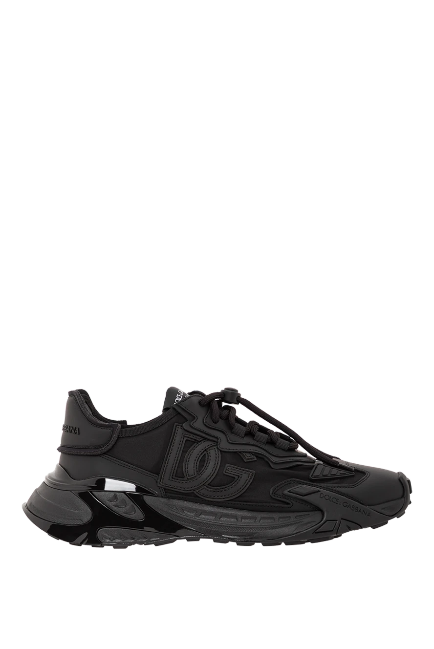 Dolce & Gabbana кроссовки day faster мужские черные из вискозного текстиля 191112 - фото 1