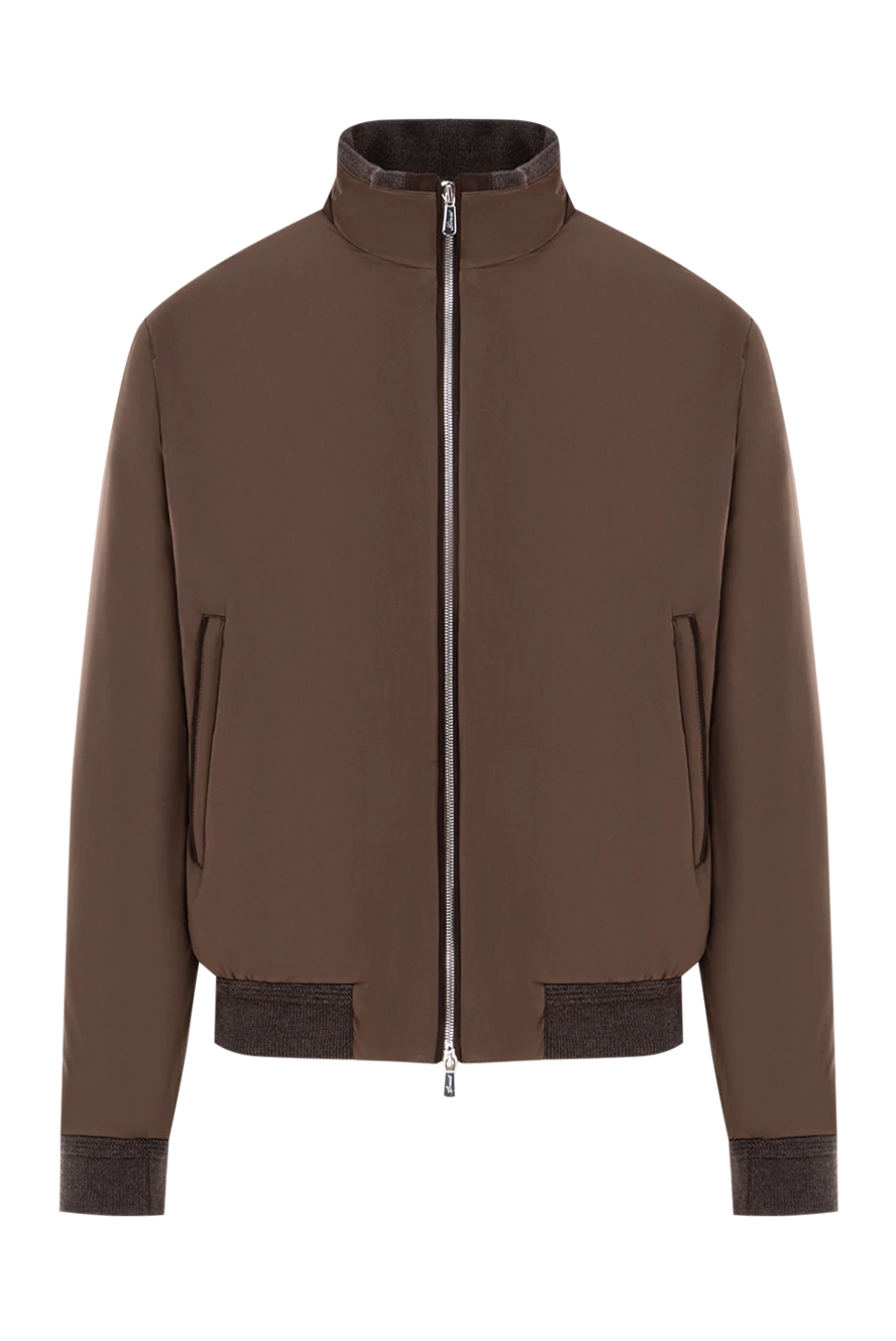 Lenoci утеплена куртка шоколадного відтінку з м'якою підкладкою 191130 - фото 1