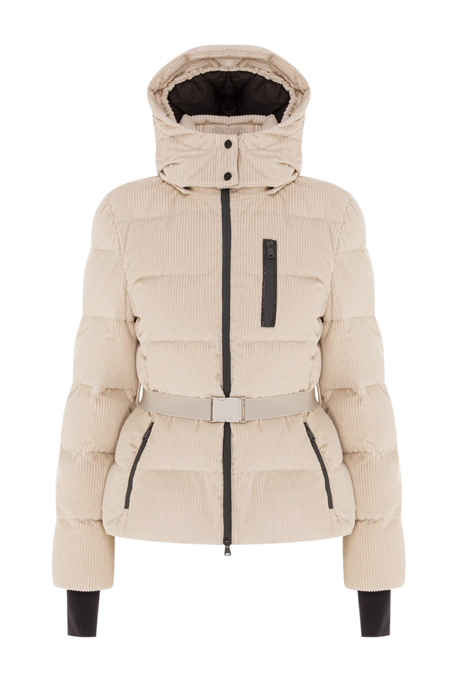 Brunello Cucinelli women's cream cotton corduroy down jacket with goose down filling 191317 - photo 1