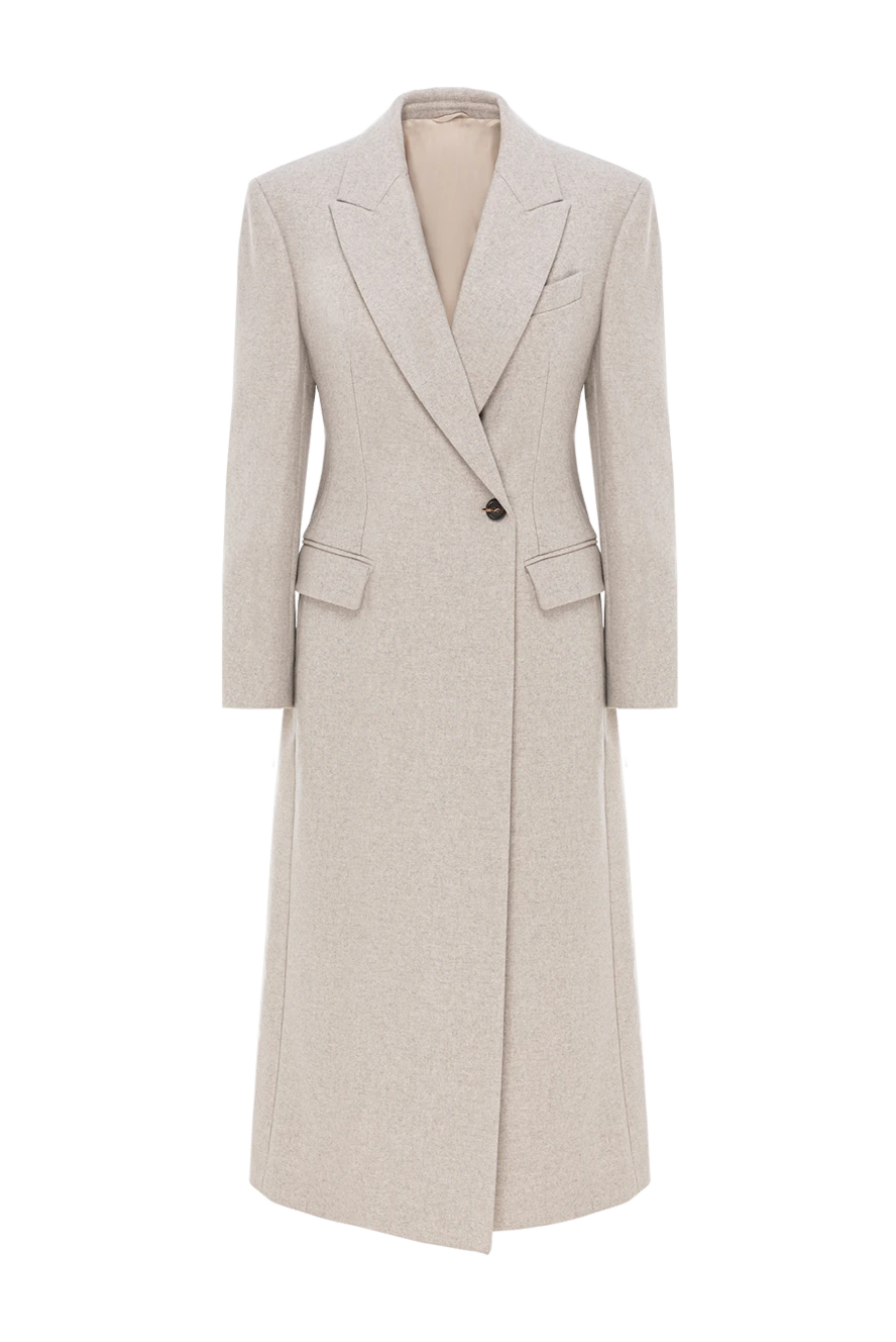 Brunello Cucinelli довге пальто з вовни з класичними кишенями з клапанами 191320 - фото 1