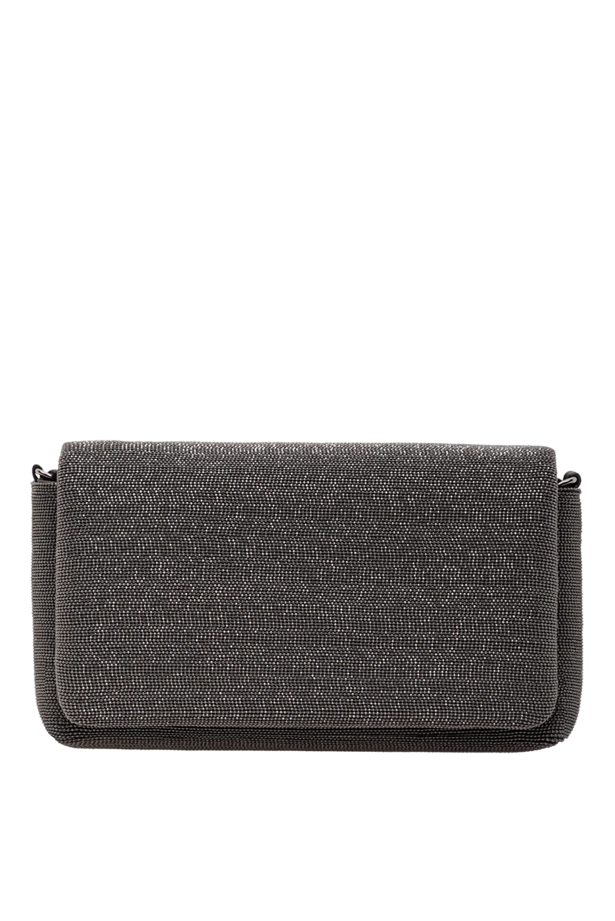 Brunello Cucinelli shimmering lame evening bag in graphite 191353 - photo 1