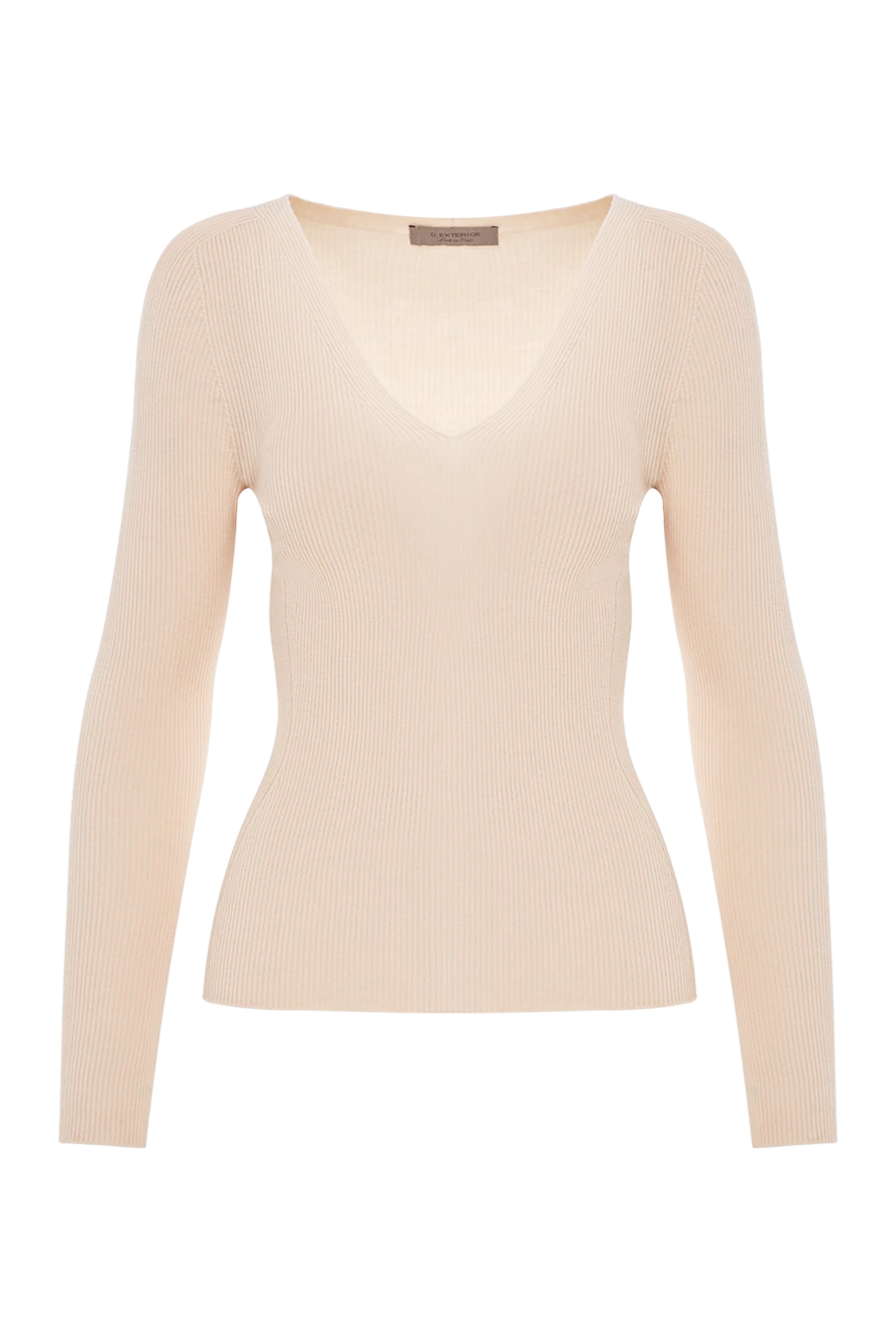 D.Exterior облегающий шерстяной джемпер в рубчик с плавной линией талии 191381 - фото 1