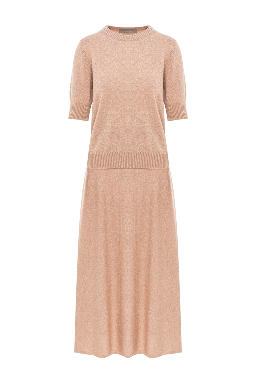 D.Exterior жіночий комплект зі спідниці та топа з блиском світло-рожевий 191395 - фото 1