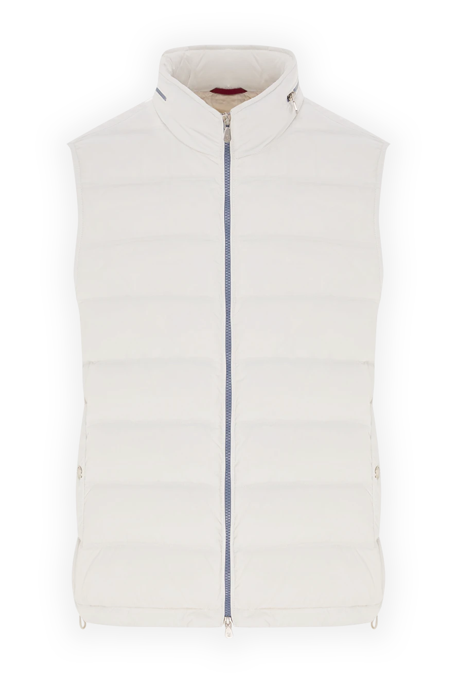 Brunello Cucinelli cтеганый пуховый жилет нейлоновый белого цвета 191398 - фото 1