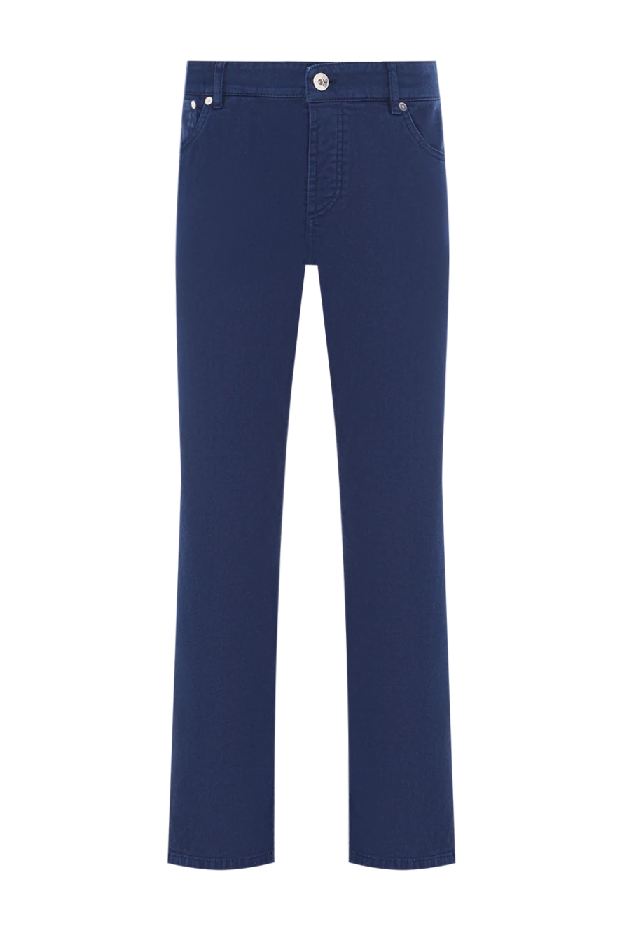 Brunello Cucinelli классические джинсы насыщенного синего цвета 191409 - фото 1