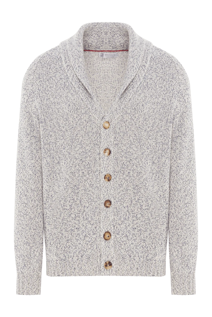Brunello Cucinelli кардиган из кашемира с шалевым воротником и пуговицами 191424 - фото 1