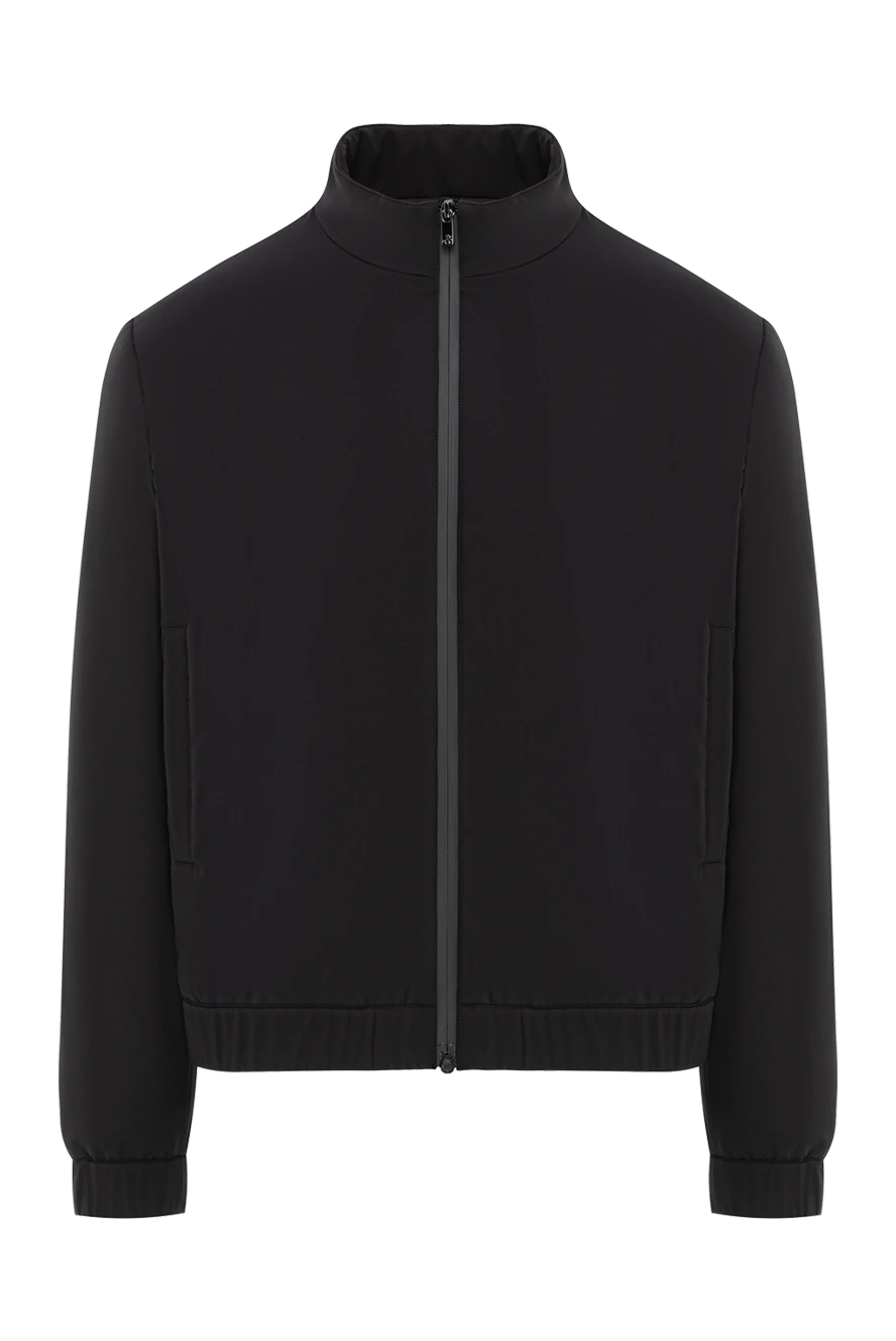 Tombolini black cropped jacket with a soft matte texture 191463 - photo 1