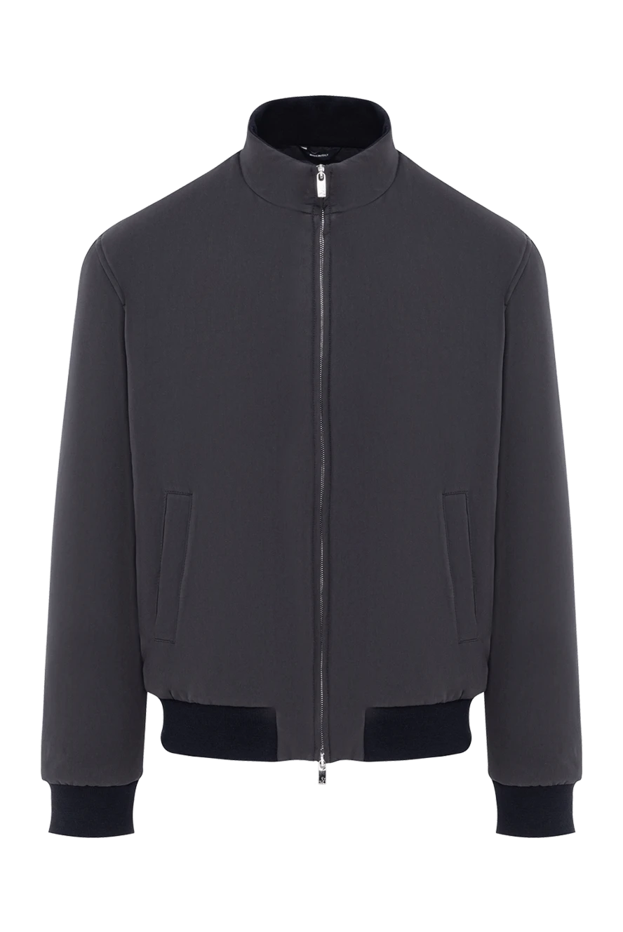 Tombolini minimalist graphite jacket with contrasting knit trim 191467 - photo 1