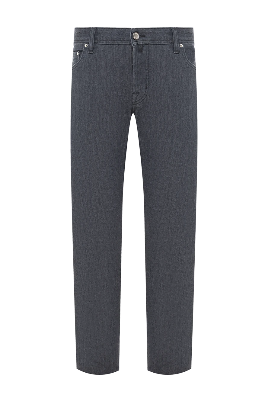 Jacob Cohen джинсы серые базовые из гладкого хлопкового полотна 191496 - фото 1