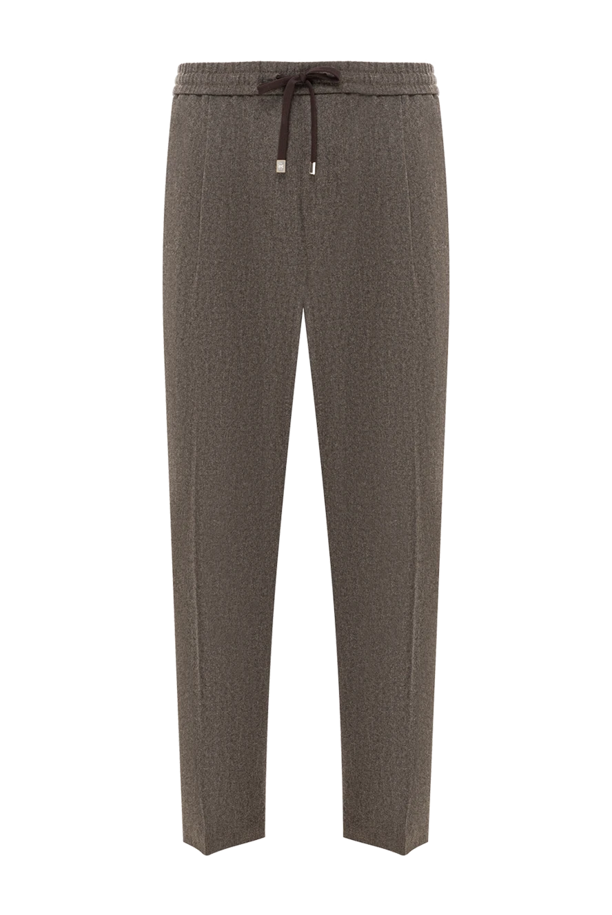 Jacob Cohen brown wool trousers with drawstring 191503 - photo 1