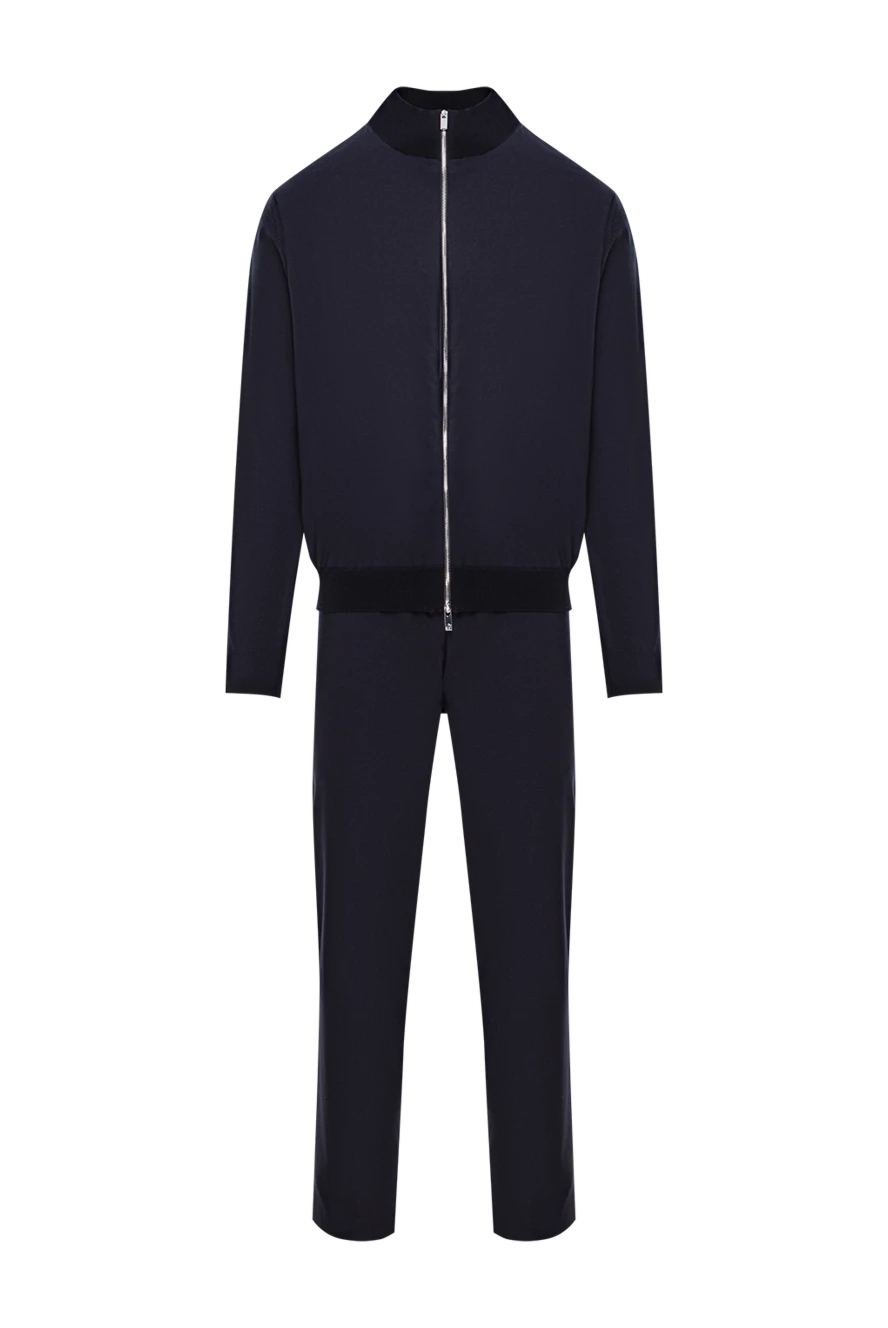 Tombolini вовняний костюм з бомбером у темно-синьому кольорі 191511 - фото 1