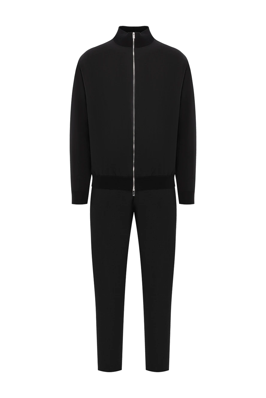 Tombolini костюм чорний вовняний з високим коміром та блискавкою 191512 - фото 1