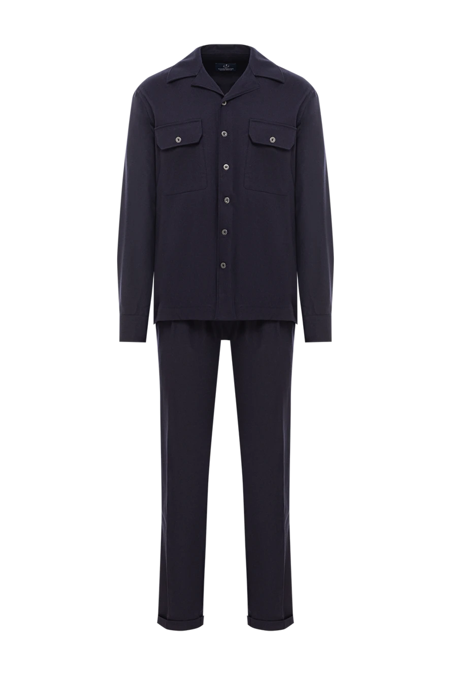 Scissor Scriptor minimalist wool suit with a dark blue shirt top 191514 - photo 1