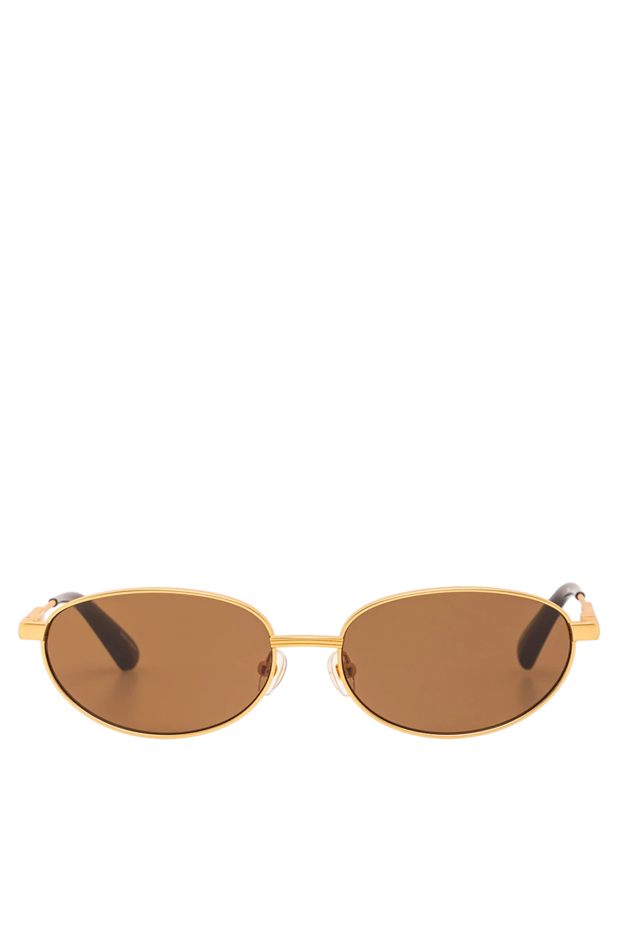 Jacquemus les lunettes alba sunglasses in gold with brown lenses 191552 - photo 1