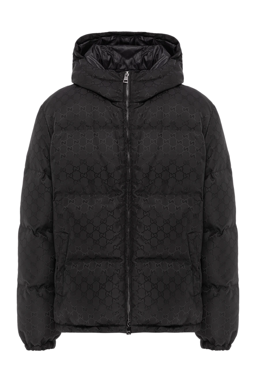 Gucci пуховик из нейлонового полотна gg черный 191588 - фото 1