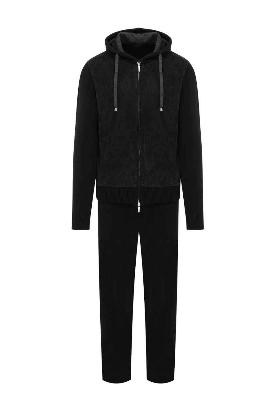 Cesare di Napoli black tracksuit with soft velvet panel 191643 - photo 1
