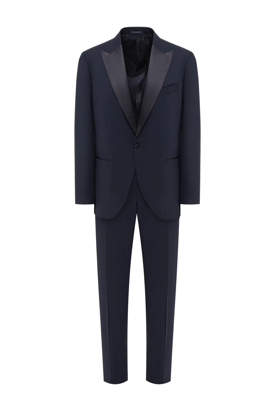 Sartoria Latorre dark blue wool tuxedo with satin lapels 191644 - photo 1