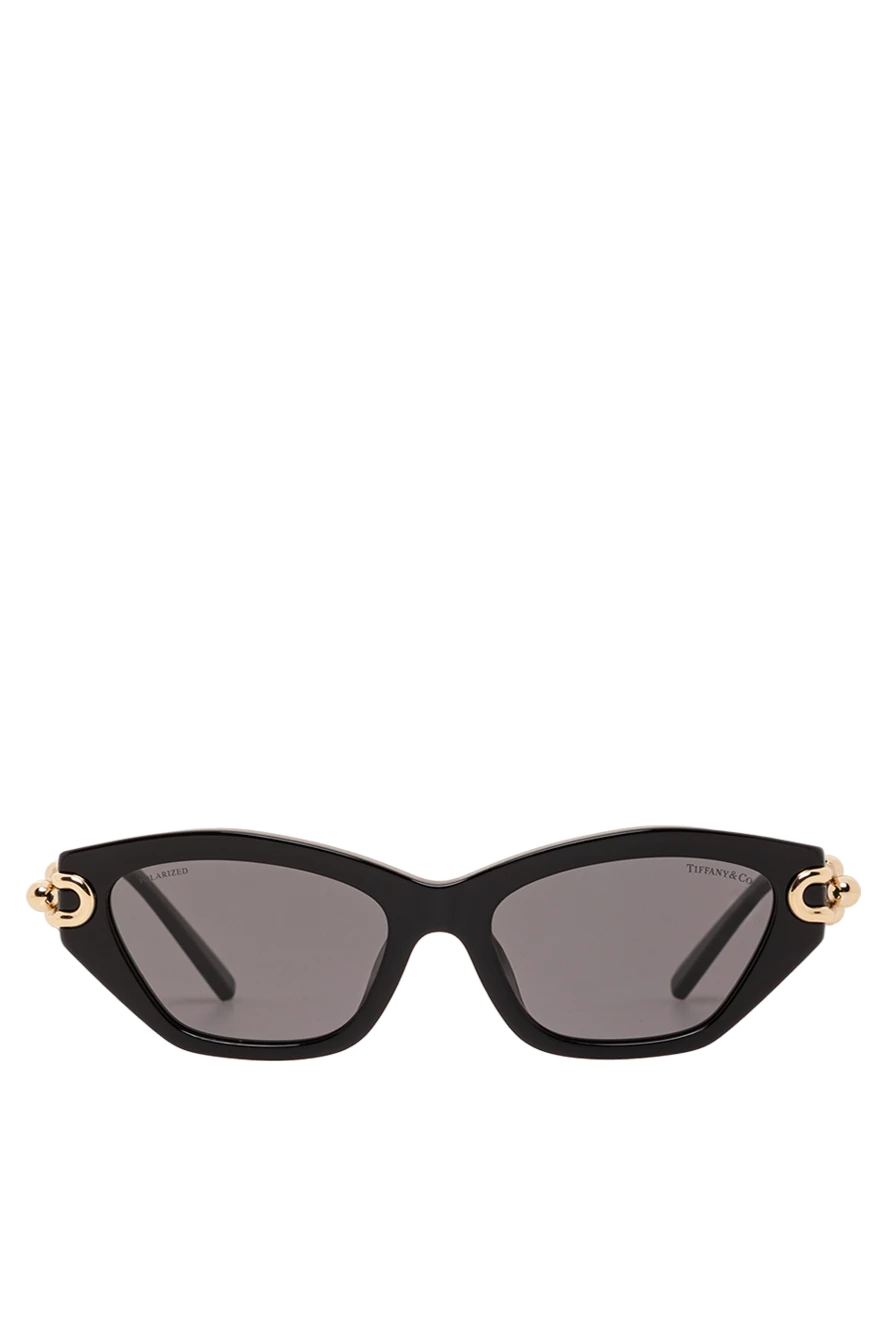 Tiffany&Co жіночі сонцезахисні окуляри в чорній оправі із золотистими дужками. 191660 - фото 1