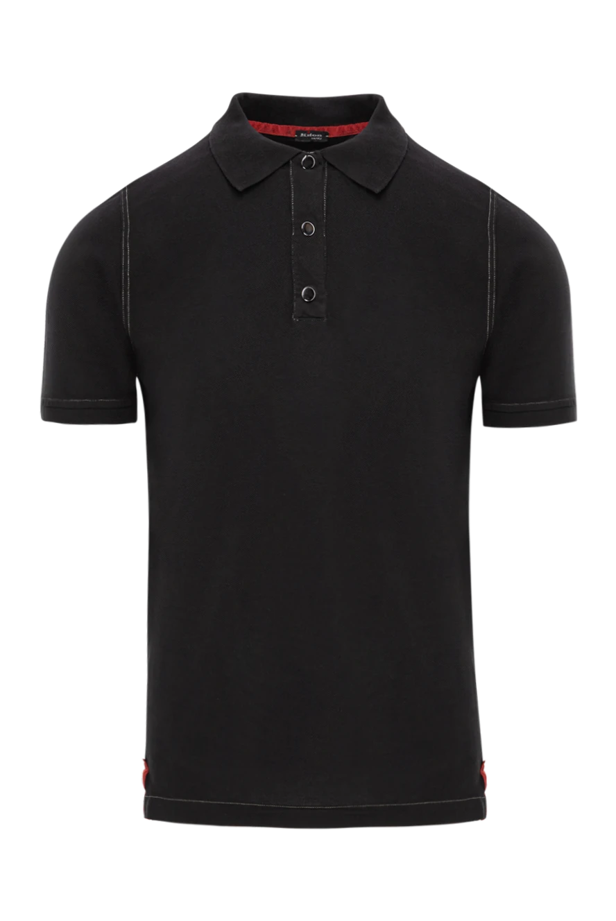 Kiton cotton polo shirt with contrast stitching and three buttons 191680 - photo 1