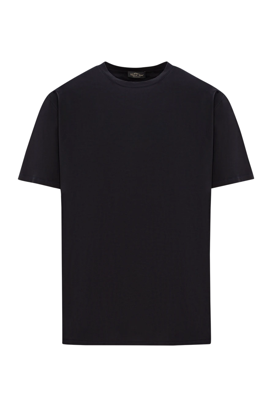 Cesare di Napoli black t-shirt with a tight, even weave 191693 - photo 1